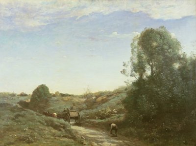 La Charette, Memory of Marcoussis by Jean Baptiste Camille Corot